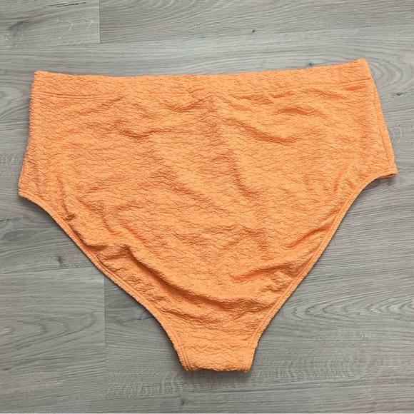 Addition Elle High Waist Textured Bikini Bottom w/ Buttons - Picture 4 of 7